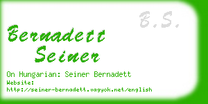 bernadett seiner business card
